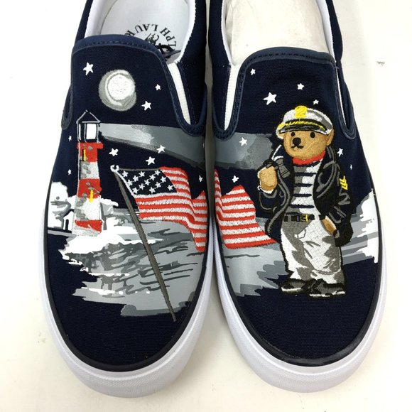 Polo Ralph Lauren Mens Thompson Bear Lights Shoes - Picture 3 of 10